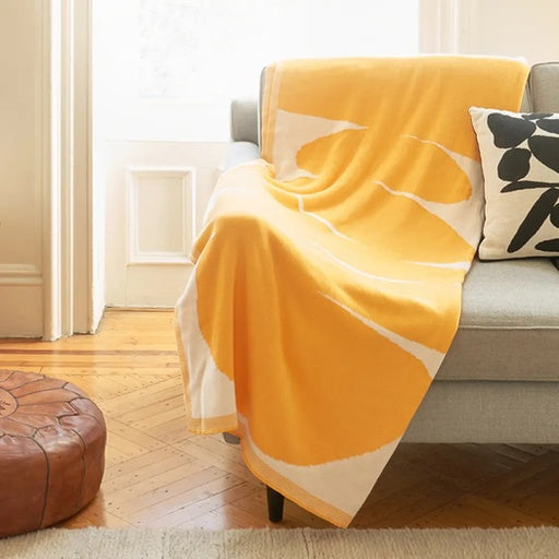 Ebb & Flow Throw - Yellow / White