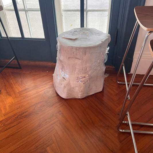 Log Stool White