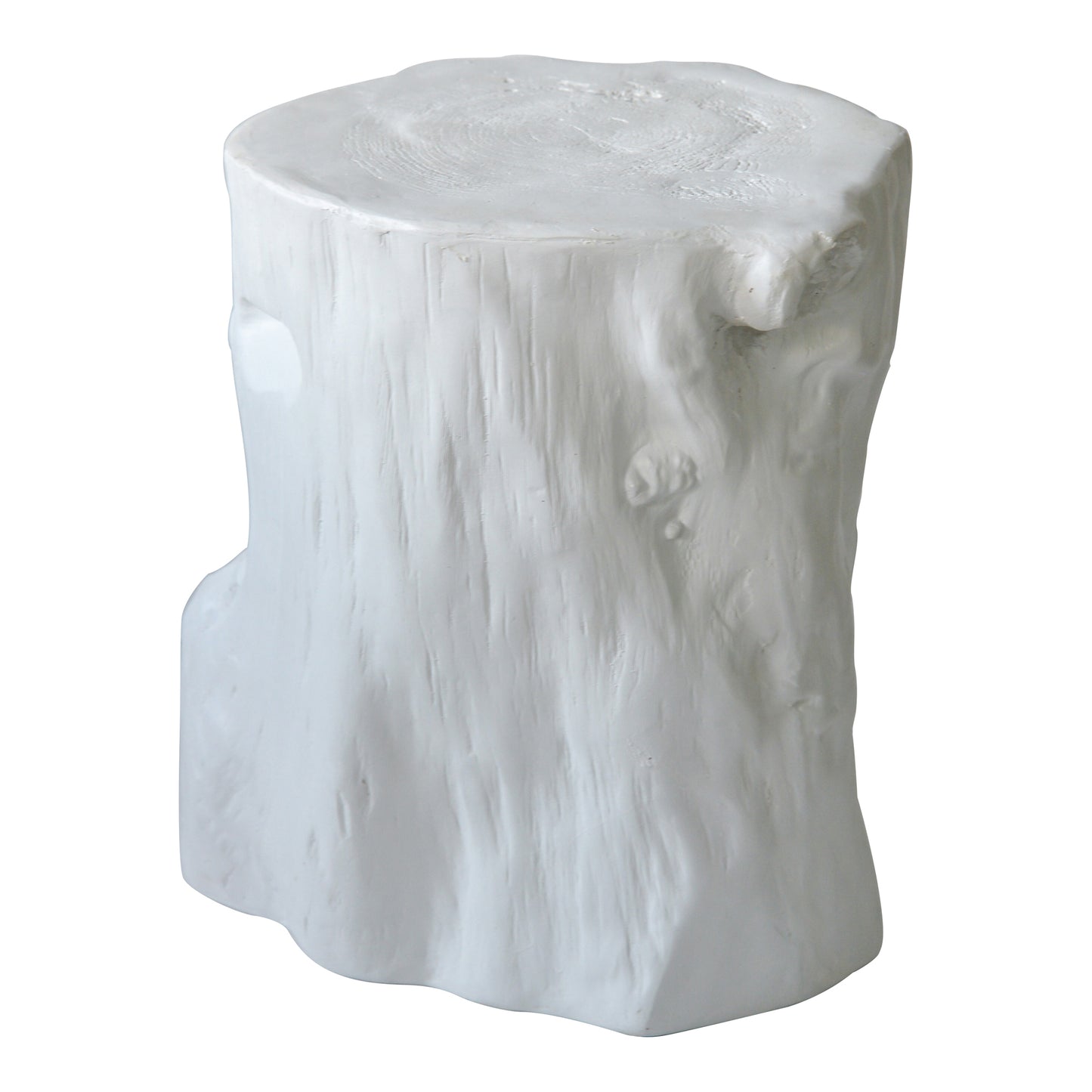 Log Stool White