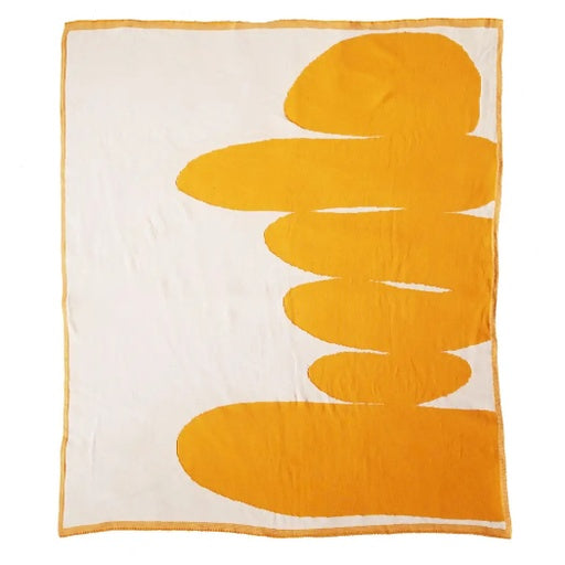 Ebb & Flow Throw - Yellow / White